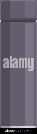 Moderne Thermoskanne für heiße Getränke steht auf weißem Hintergrund Stock Vektor