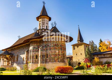 Rumänien, Siebenbürgen, Bukowina, Suceava County. 16. Jh. gemalt östlich-orthodox. Kloster Sucevita. Stockfoto