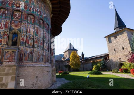 Rumänien, Siebenbürgen, Bukowina, Suceava County. 16. Jh. gemalt östlich-orthodox. Kloster Sucevita. Stockfoto