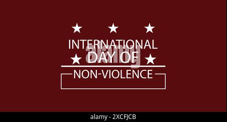 Wir feiern den Internationalen Tag der Gewaltfreiheit mit stilvollem Textdesign Stock Vektor