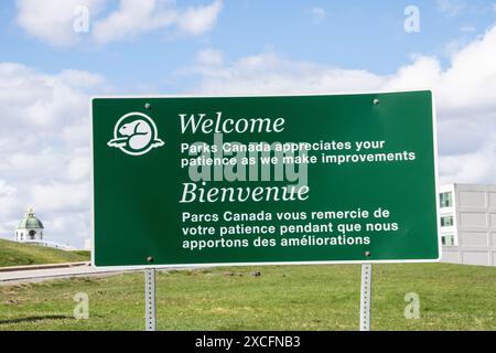 Parks Canada macht Verbesserungen an der Zitadelle in der Innenstadt von Halifax, Nova Scotia, Kanada Stockfoto