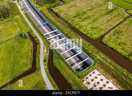 LEIDEN - die Verbindung des Corbulotunnels (RijnlandRoute, N434) mit der A44 bei Leiden. Der Bau des Tunnels und der vertieften Straße ist fast abgeschlossen. Foto: ANP / Hollandse Hoogte / John van der Tol niederlande Out - belgien Out Stockfoto