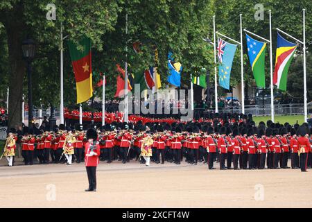 London, Großbritannien, 15. Juni, UK Trooping the Colour Stockfoto