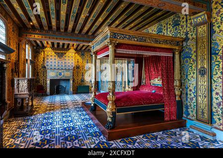 THE KING'S BEDROOM CHATEAU DE BLOIS (9. JH., 13. JH., 1498-1503 [LOUIS XII] & 1515-1524 [FRANCOIS I]) BLOIS FRANCE Stockfoto