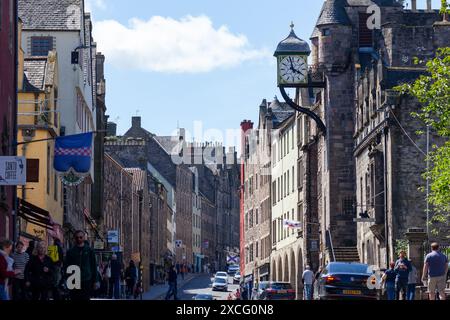 Canongate Tolbooth is a historic landmark of the Old Town area of Edinburgh, built in 1591 Stock Photo