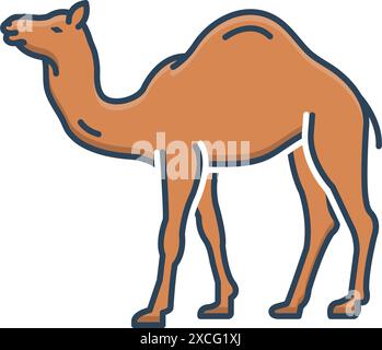 Symbol für Kamel, Karawane Stock Vektor