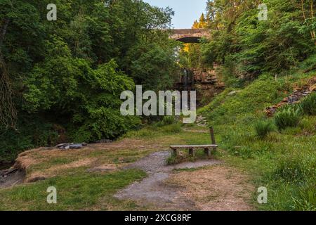 Die Ashgill Force bei Garrigill, Cumbria, England, Großbritannien Stockfoto