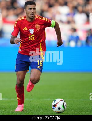 Berlin, Deutschland. Juni 2024. Rodri Hernandez (Spanien) spielte am 15. Juni 2024 im Olympiastadion in Berlin während des Spiels zur UEFA Euro 2024 zwischen Spanien und Kroatien (Gruppe B). (Foto: Bagu Blanco/PRESSINPHOTO) Credit: PRESSINPHOTO SPORTS AGENCY/Alamy Live News Stockfoto