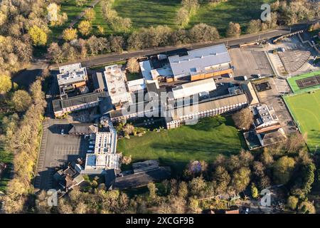 Luftbild der Manchester High School for Girls, aufgenommen aus 1500 Fuß Stockfoto