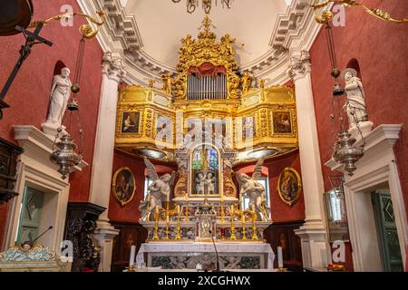 Altar der Kirche des Heiligen Blasius, Dubrovnik, Kroatien, Europa | die Kirche St. Blaise Altar, Dubrovnik, Kroatien, Europa Stockfoto