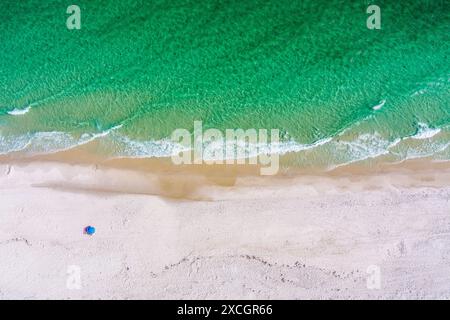 Der Strand in Pensacola, Florida, aus der Vogelperspektive Stockfoto