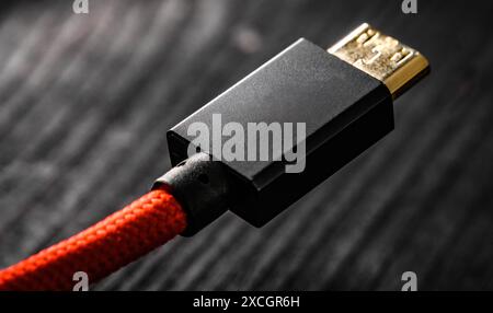 Hdmi-Videoanschluss, Nahansicht Stockfoto