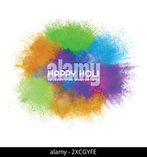 Happy holi indian Spring Festival der Farben Hintergrund Stock Vektor