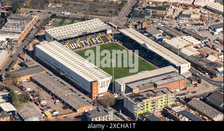 Luftbild des Notts County FC Meadow Lane Stadions aus 1500 Metern Entfernung Stockfoto