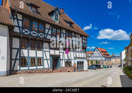 EISENACH, THÜRINGEN, DEUTSCHLAND - CA. JUNI 2024: Das Lutherhaus der Stadt Eisenach in Thüringen. Stockfoto