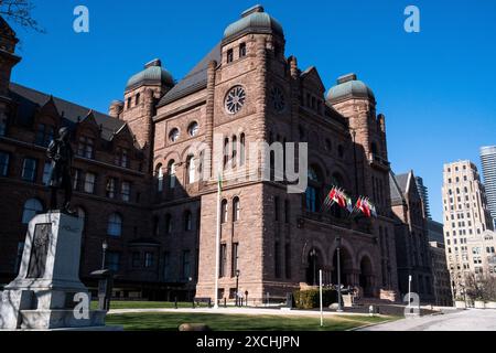 Legislative Assembly der Provinz Ontario Queen s Park in Toronto, Kanadas Wirtschaftshauptstadt am 13. April 2023. Das Gebäude der Assemblee legislative Stockfoto