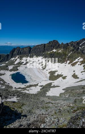 Blick auf die Tatra vom Bystra Lavka Bergpass. Tatra Nationalpark, Slowakei. Stockfoto