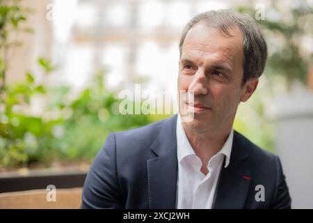 Paris, Frankreich. Juni 2024. Porträt von Christophe Fanichet, Generaldirektor der SNCF Voyageurs in Paris, Frankreich am 13. Juni 2024. Foto: Eliot Blondet/ABACAPRESS. COM Credit: Abaca Press/Alamy Live News Stockfoto