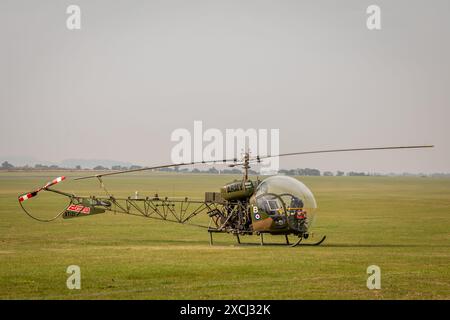 Agusta Sioux AH1 „XT131“, Duxford Airfield, Cambridgeshire, Großbritannien Stockfoto