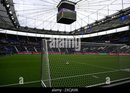 Frankfurt, Deutschland. Juni 2024. Allgemeine Ansicht des Spielfeldes im Stadion vor einem Fußballspiel zwischen der belgischen Fußballnationalmannschaft Red Devils und der Slowakei, Montag, den 17. Juni 2024 in Frankfurt am Main, Deutschland, dem ersten Spiel in der Gruppenphase der UEFA Euro 2024-Europameisterschaft. BELGA FOTO DIRK WAEM Credit: Belga News Agency/Alamy Live News Stockfoto