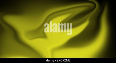 Gewellter und abstrakter gelber Hintergrund mit einer körnigen Textur Stockfoto