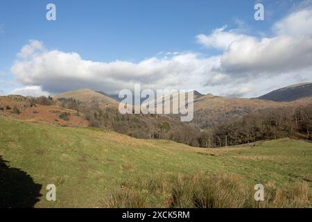 Das Fairfield Horseshoe von den Hängen von Loughrigg Ambleside, dem Lake District England Stockfoto