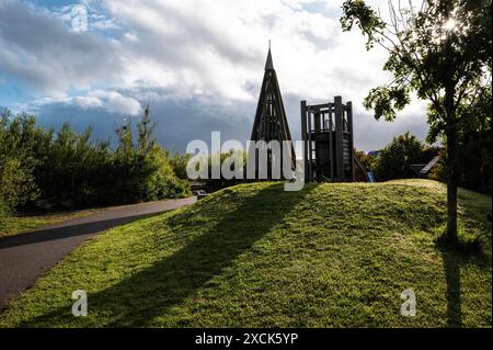 HEARTLANDS POOL CAMBOURNE CAMBORNE WELTKULTURERBE BERGBAU MOTORHAUS Stockfoto