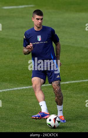 Hemberg Stadion, Deutschland. Juni 2024. Gianluca Mancini aus Italien während eines Trainings der italienischen Mannschaft bei der Fußball-europameisterschaft 2024 im Hemberg-Stadion in Iserlohn (Deutschland), 17. Juni 2024. Quelle: Insidefoto di andrea staccioli/Alamy Live News Stockfoto