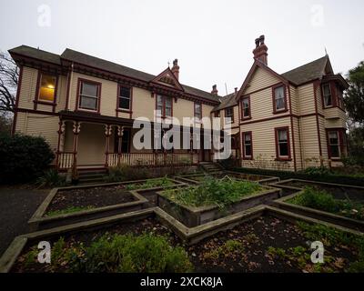 Historisches Piccarton House viktorianischer und edwardianischer Architekturstil mit Garten in Christchurch Canterbury South Island Neuseeland Stockfoto