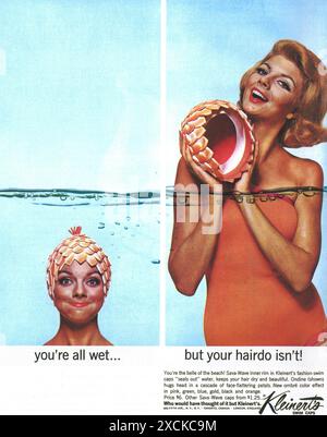 1962 Kleinert's Sava-Wave Swim Cups Werbespot Stockfoto