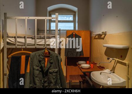 Blick in eine Zelle im MfS-Gefängnis Bautzen II. In Bautzen in Sachsen. *** Blick in eine Zelle im MfS-Gefängnis Bautzen II in Bautzen in Sachsen Stockfoto