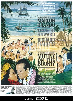 1962 Meuterei auf der Bounty-Filmposter unter der Regie von Lewis Milestone mit Marlon Brando Stockfoto