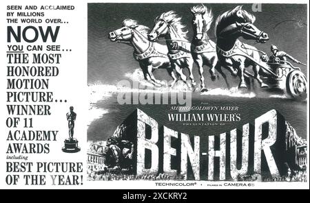 1959 Ben-Hur Originalfilmposter unter der Regie von William Wyler Stockfoto