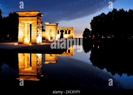 Ägyptischen Tempel von Debod, Madrid, Spanien Stockfoto