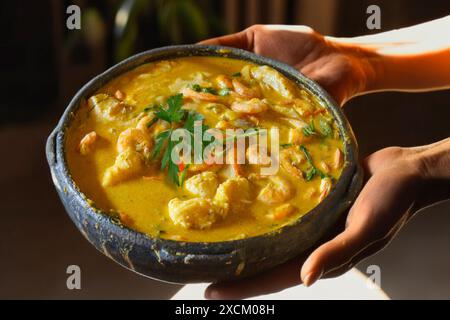 Garnelen und Fisch moqueca Stockfoto