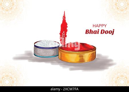 Happy Bhai dooj Festival Feier Karte Hintergrund Stock Vektor