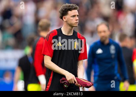 FRANKFURT, DEUTSCHLAND - 17. JUNI: Maxim de Cuyper aus Belgien sieht beim Spiel der Gruppe E gegen die UEFA EURO 2024 im Deutschen Bank Park am 17. Juni 2024 in Frankfurt am Main aus. (Foto: Joris Verwijst/BSR Agency) Credit: BSR Agency/Alamy Live News Stockfoto
