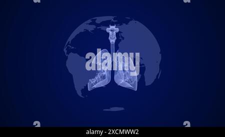 Globaler Tag der gesunden menschlichen Lunge Stockfoto