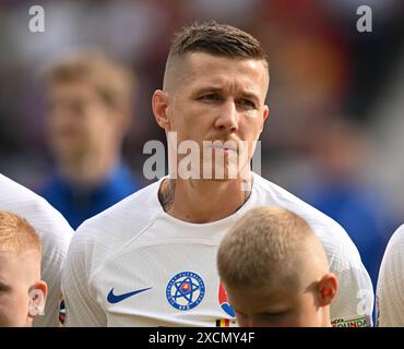 17. Juni 2024, Hessen, Frankfurt/Main: Fußball: Europameisterschaft, Belgien - Slowakei, Vorrunde, Gruppe E, Spieltag 1, Frankfurt Arena, Juraj Kucka aus der Slowakei. Foto: Arne Dedert/dpa Stockfoto