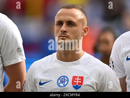 17. Juni 2024, Hessen, Frankfurt/Main: Fußball: Europameisterschaft, Belgien - Slowakei, Vorrunde, Gruppe E, Spieltag 1, Frankfurt Arena, Stanislav Lobotka aus der Slowakei. Foto: Arne Dedert/dpa Stockfoto