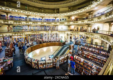 El Ateneo Bibliothek, ehemaliges Grand Splendid Theater aus dem Anfang des 20. Jahrhunderts, Buenos Aires, Argentinien Stockfoto