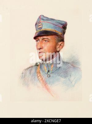 Die Alliierten im ersten Weltkrieg, Polen, Offizier der Militärjustiz - Leutnant Stanislas Stein aus Krakau, Historisch, digital restaurierte Reproduktion von einer Vorlage aus dem 19. Jahrhundert, Datum nicht angegeben Stockfoto