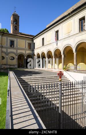 Rom. Italien. Kirche Sant’Onofrio al Gianicolo aus dem 15. Jahrhundert, Piazza di Sant’Onofrio. Stockfoto