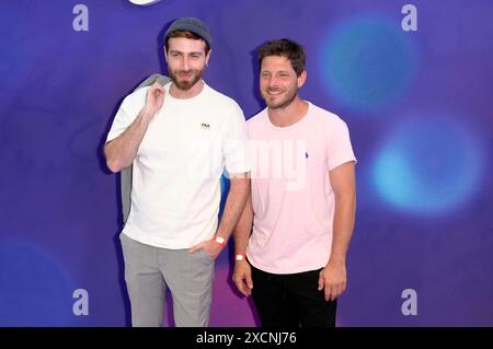 Lorenzo Licitra und Gabriele Rossi bei der Premiere des Animationsfilms 'Inside Out 2 / alles steht Kopf 2' im Space Cinema Moderno. Rom, 17.06.2024 Stockfoto