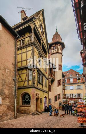 Maison Pfister, historisches Zentrum von Colmar, Departement Oberrhein, Elsass, Frankreich Stockfoto