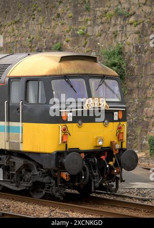 Cornish Riviera Statesman, Nantwich nach Penzance und Rückkehr organisiert von Statesman Rail, Operator Locomotive Services Group (2x Diesel der Baureihe 47) Stockfoto