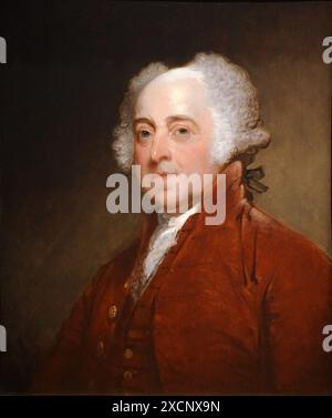 Portrait von John Adams, von Gilbert Stuart (1755-1828 Öl auf Holz, 1821. John Adams (1735 - Juli 4, 1826). American Patriot, der als der zweite Präsident der Vereinigten Staaten (1797-1801) und dem ersten Vizepräsidenten (1789 - 97) serviert. Stockfoto