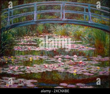 Gemälde mit dem Titel "Die japanische Brücke" von Claude Monet (1840-1926), französischer Maler des Impressionismus. Vom 19. Jahrhundert Stockfoto