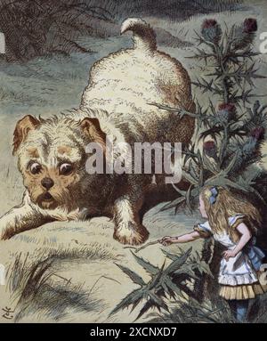 Illustration von Tenniel, aus der Ausgabe 1890 von 'Alice im Wunderland' von Lewis Carroll. Stockfoto