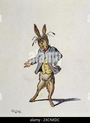 Illustration von Tenniel, aus der Ausgabe 1890 von 'Alice im Wunderland' von Lewis Carroll. Stockfoto